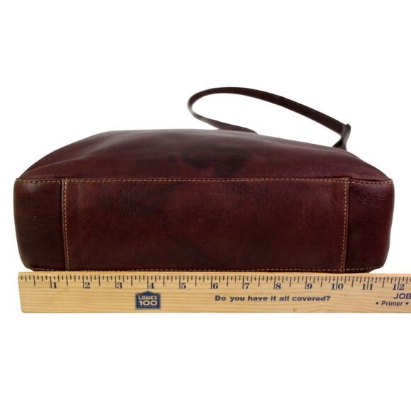 Chaos BROWN GENUINE LEATHER SHOULDER BAG X-BODY SATCHEL HANDBAG ORGANIZER PURSE - Picture 12 of 16